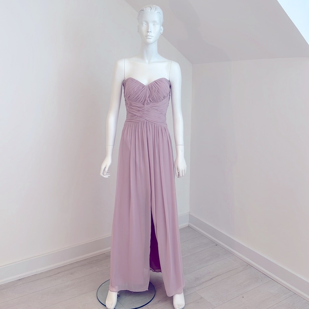 Sample Sale-NWT- bridesmaid size 10-Suede Rose- lilac- Lux chiffon- Prestine